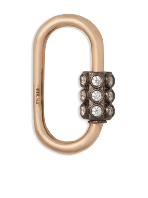 Marla Aaron 14kt rose gold Consuelo Lock diamond pendant