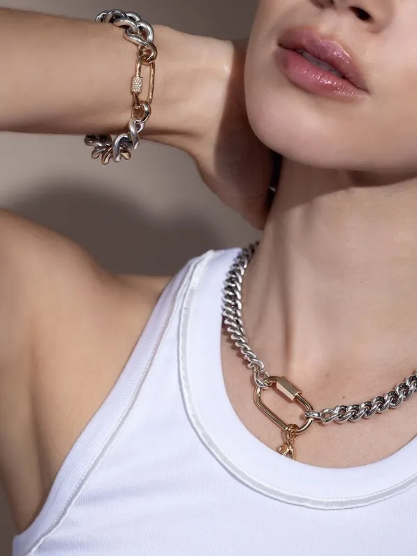 Marla Aaron 14kt Yellow Gold Mega Curb Chain Bracelet Silver FARFETCH PH