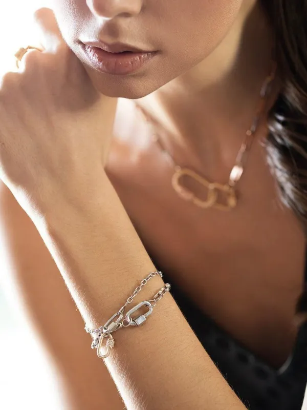 Marla Aaron 14kt White Gold Handmade Biker Chain Bracelet Silver  FARFETCH PH