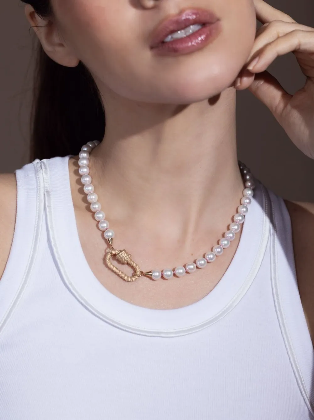 Marla Aaron 14kt yellow gold Akoya pearl strand necklace | Image 2