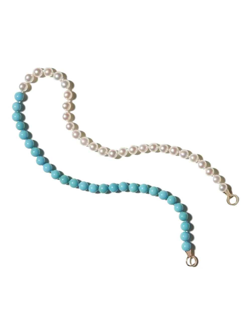 Marla Aaron 14K yellow gold akoya pearl and turquoise necklace | Gold | Image 1