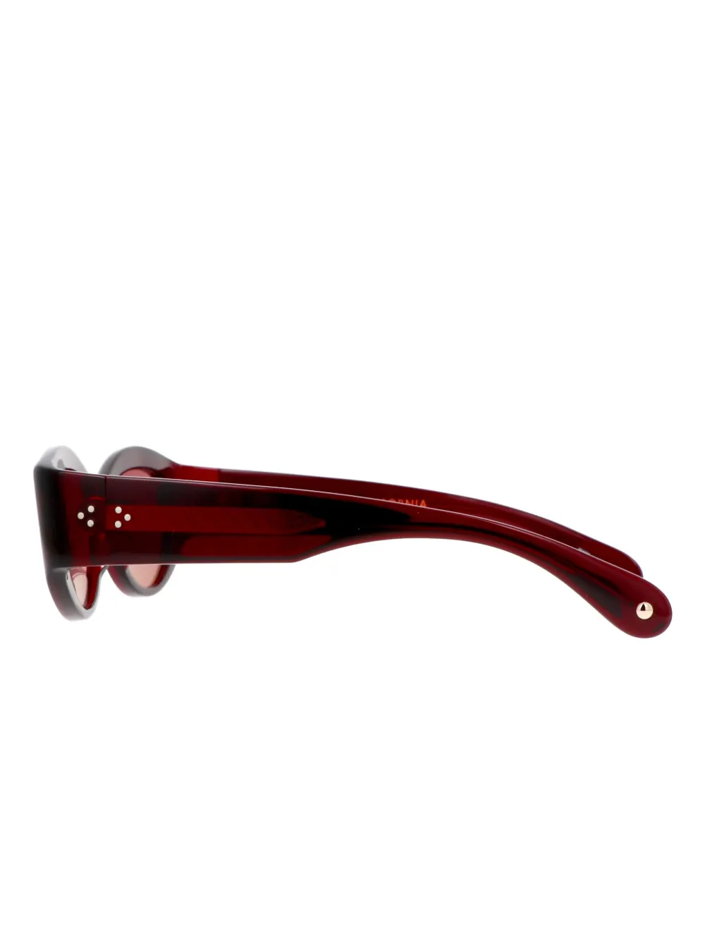 Garrett Leight Zonnebril met ovalen montuur Rood