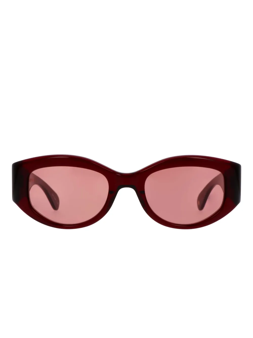Garrett Leight oval-frame sunglasses Rood