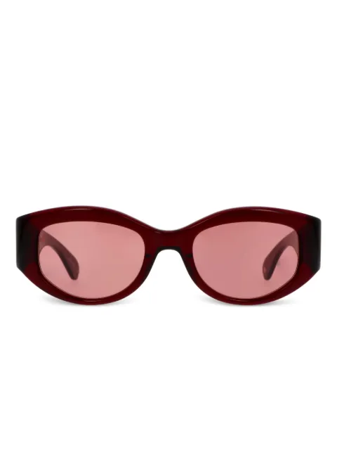 Garrett Leight lentes de sol con armazón ovalada