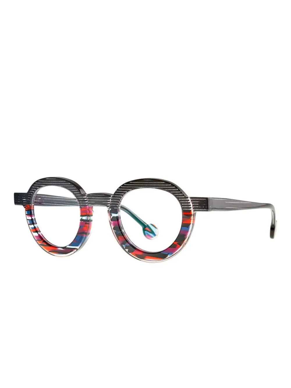 Theo Eyewear round-frame glasses - Zwart