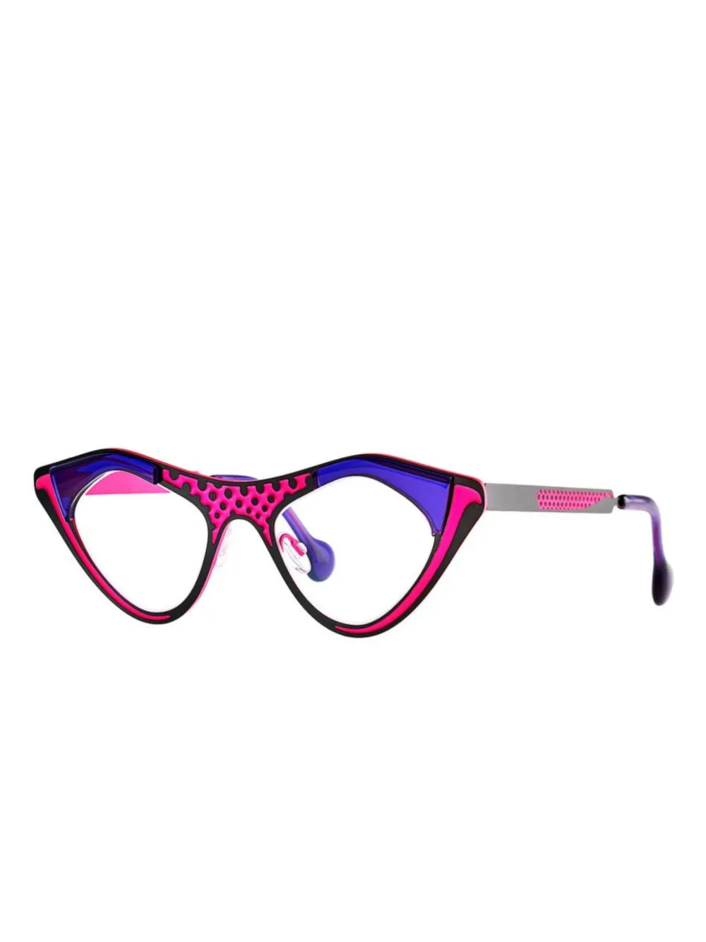 Theo Eyewear geometric-frame glasses - Roze