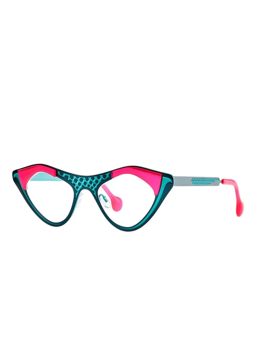 Theo Eyewear geometric-frame glasses - Roze