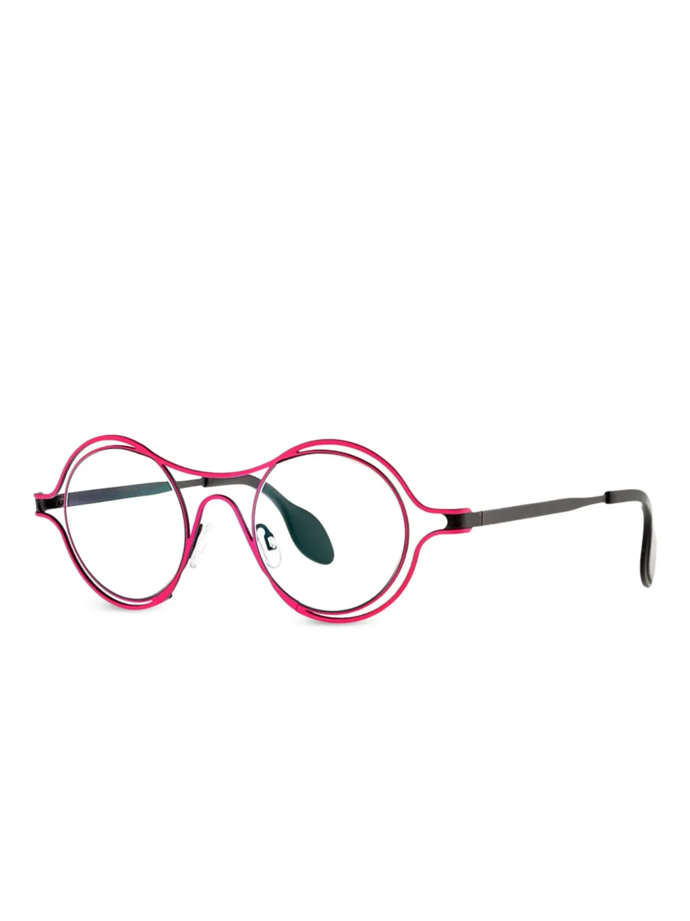 Theo Eyewear round-frame glasses - Roze