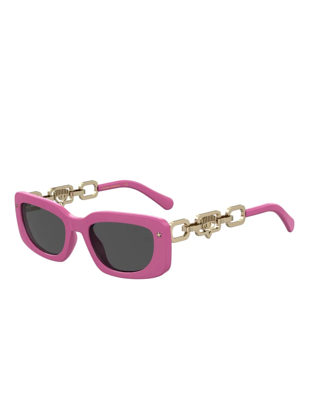 Chiara Ferragni chain-arms sunglasses - Roze