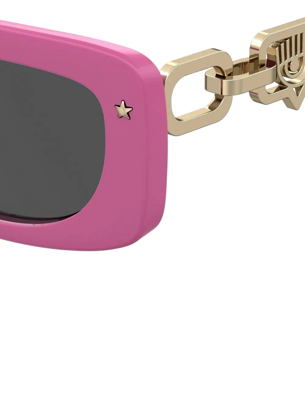 Chiara Ferragni Zonnebril met ketting Roze