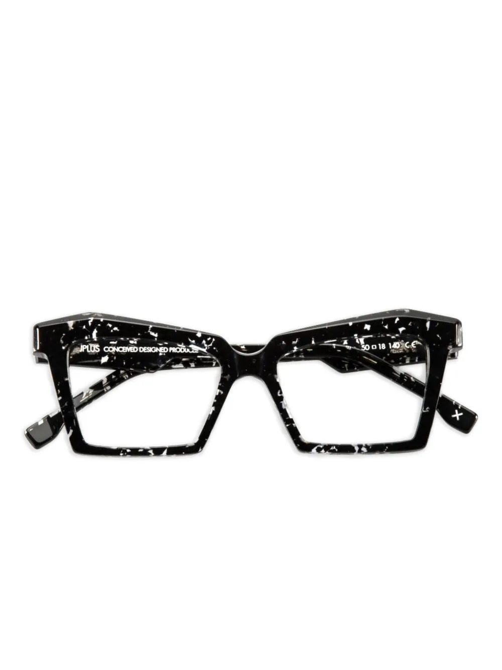 J Plus Inga 13 geometric-frame glasses | Black | Image 1
