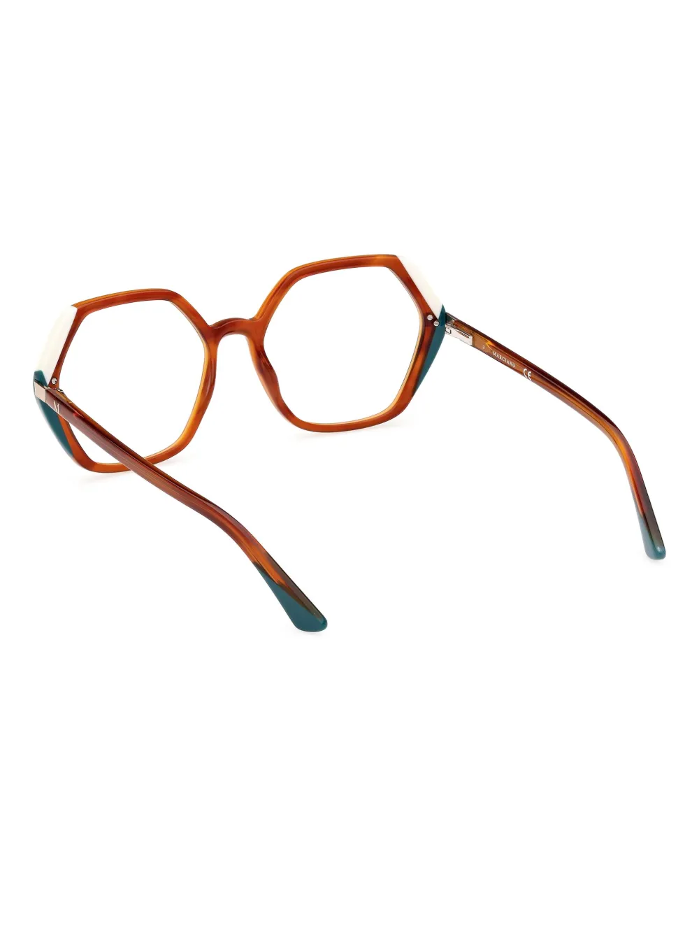 GUESS EYEWEAR Bril met geometrisch montuur Bruin