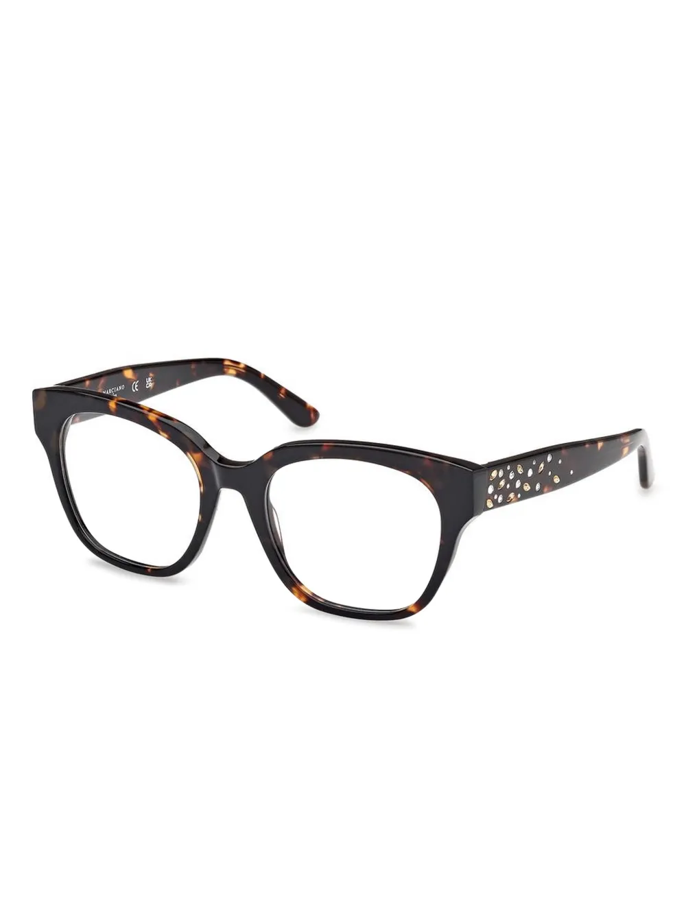 Guess Eyewear Geometric-frame Glasses In Black
