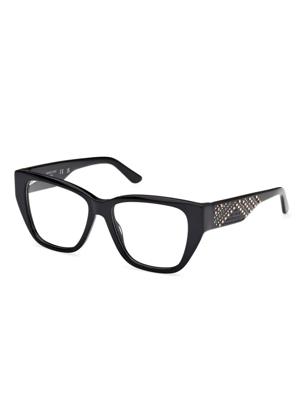 Guess Eyewear Geometric-frame Glasses In Black