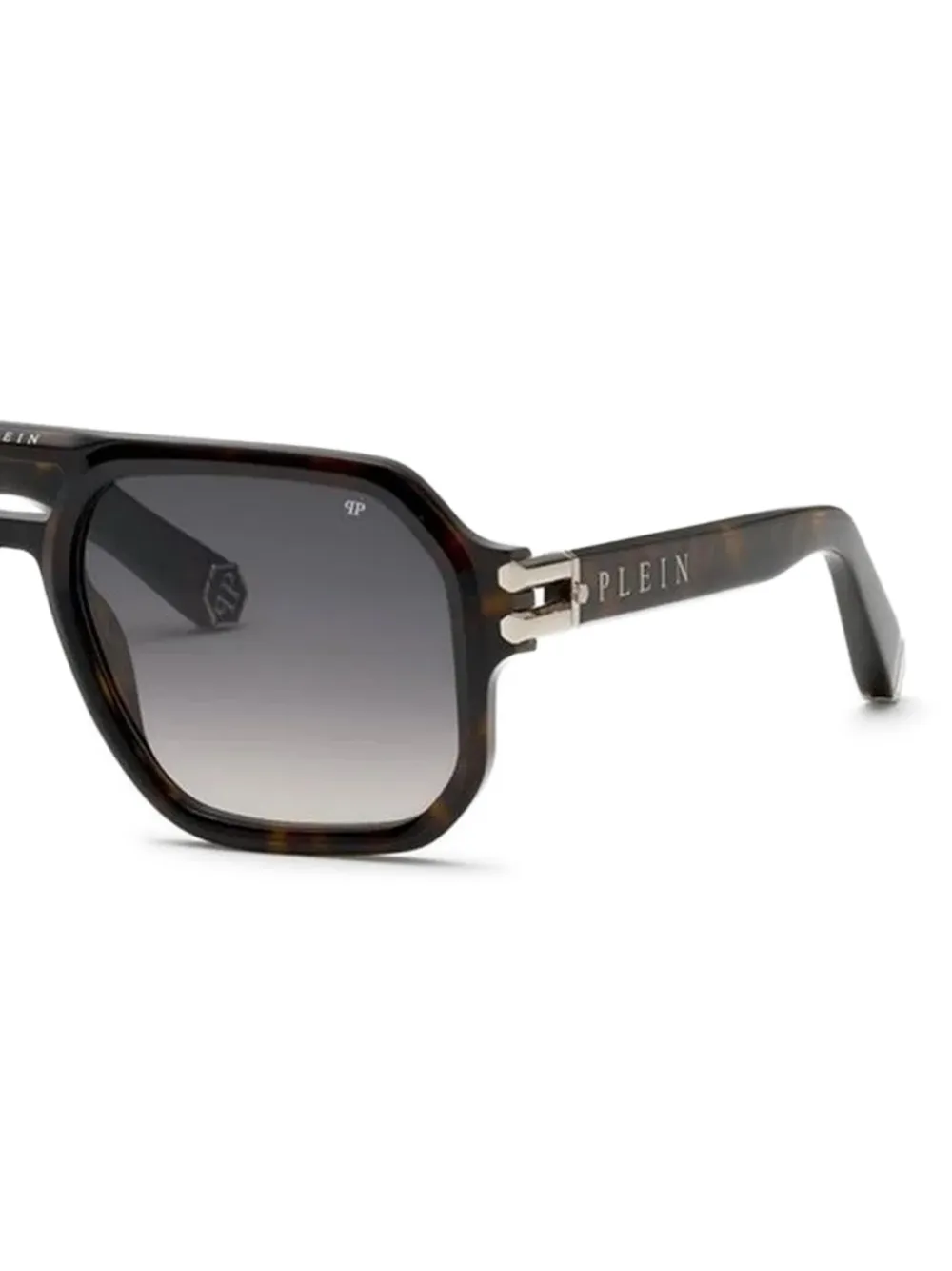 Philipp Plein Eyewear Zonnebril met dubbele neusbrug - Bruin