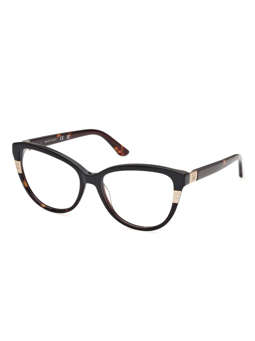 Guess Eyewear Geometric-frame Glasses In Black