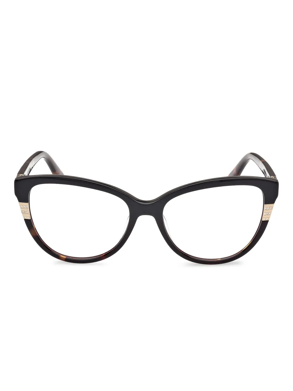 Guess Eyewear Geometric-frame Glasses In Black
