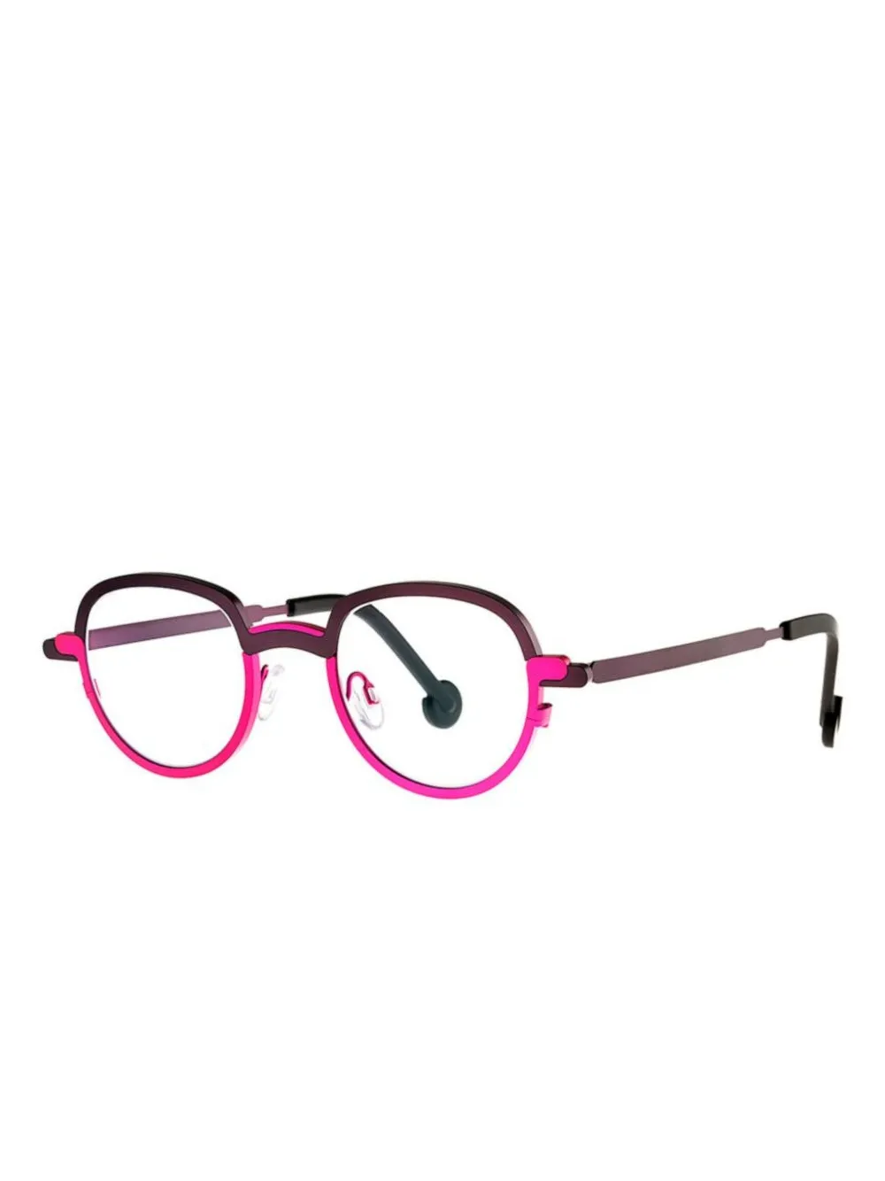 Theo Eyewear round-frame glasses - Roze