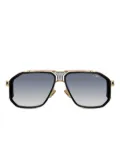 Cazal geometric-frame gold-detail sunglasses