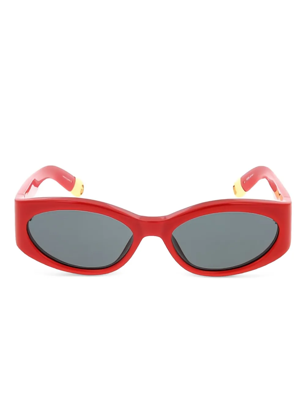 Jacquemus Ovalo zonnebril Rood
