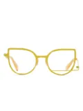 Masahiro Maruyama MM-0031 geometric-frame glasses - Yellow