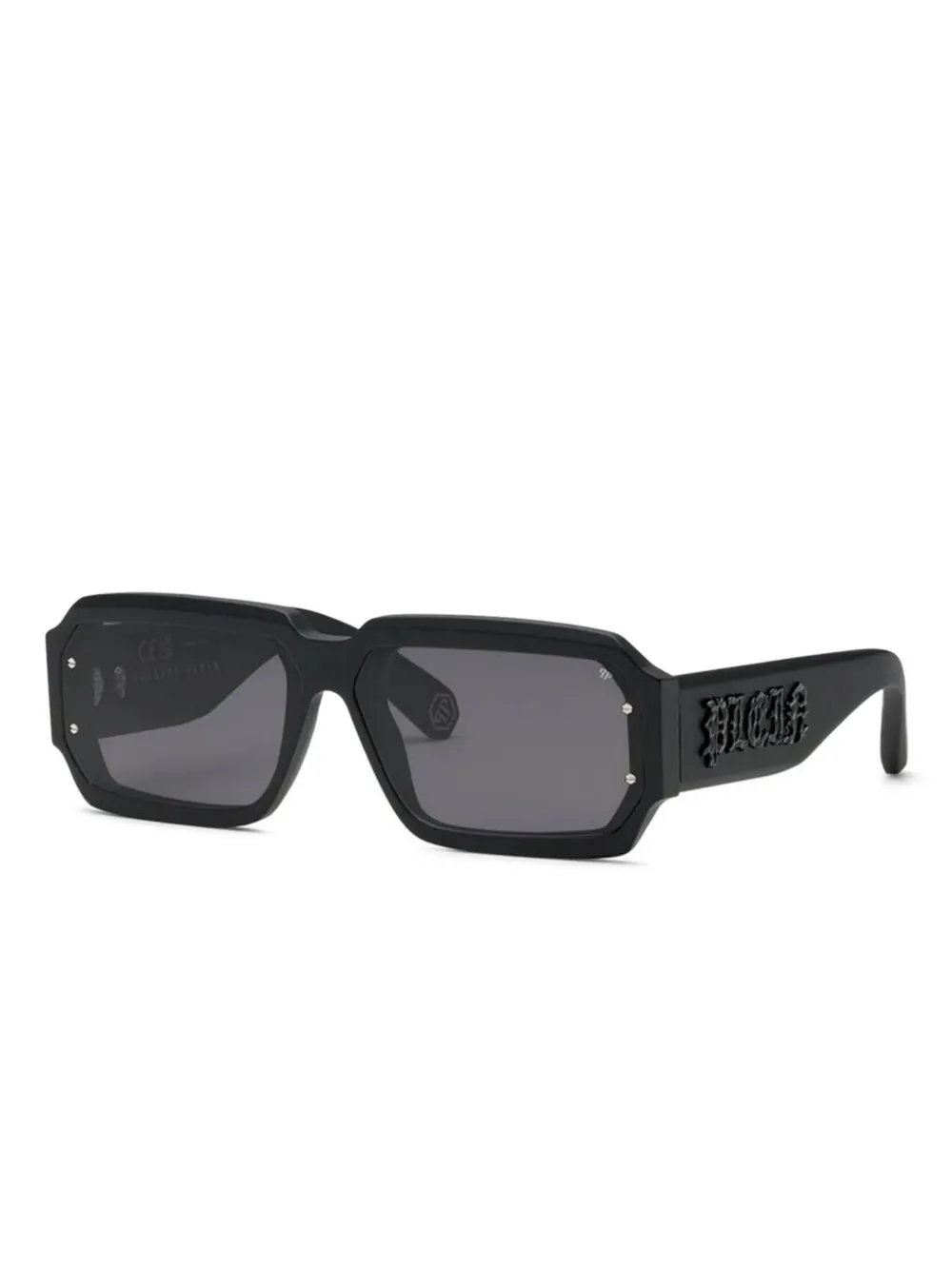 Philipp Plein Eyewear Occhiali da sole con logo goffrato - Nero