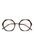 Kaleos Rambeau geometric-frame glasses - Brown