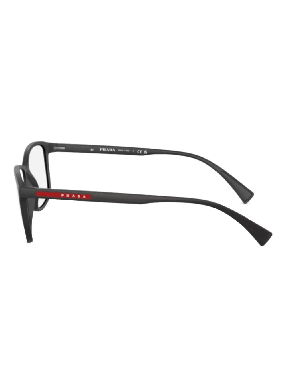 Prada Linea Rossa square-frame glasses - Zwart