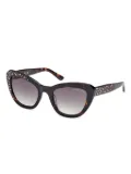 GUESS EYEWEAR geometric-frame sunglasses - Brown
