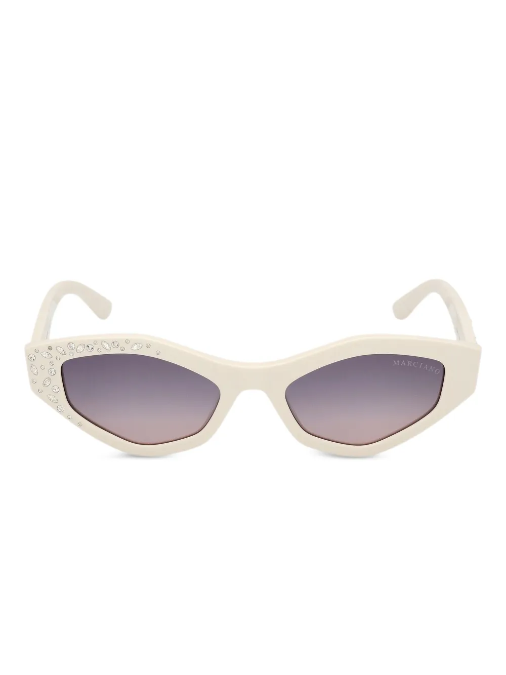 Marciano Geometric-frame Sunglasses In White