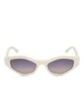 Marciano geometric-frame sunglasses - White