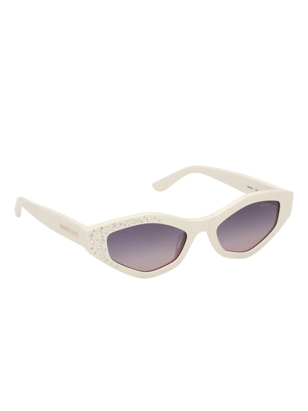 Marciano Geometric-frame Sunglasses In White