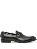 Ferragamo silver-tone hardware loafers - Black