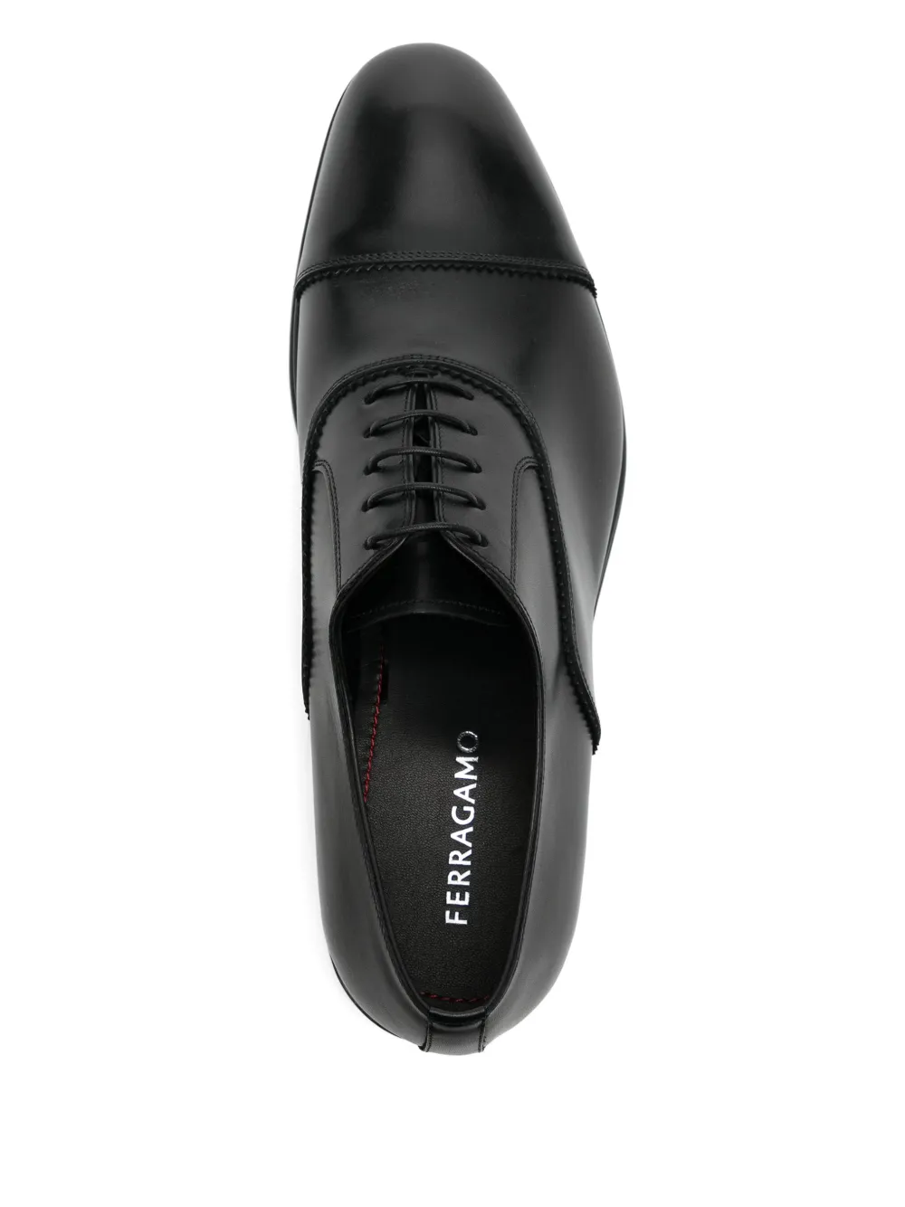 Ferragamo patchwork lace-up shoes Black