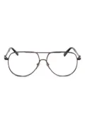 Moncler Eyewear pilot-frame glasses - Brown