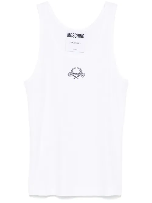 Débardeur à logo brodé - Moschino - Modalova
