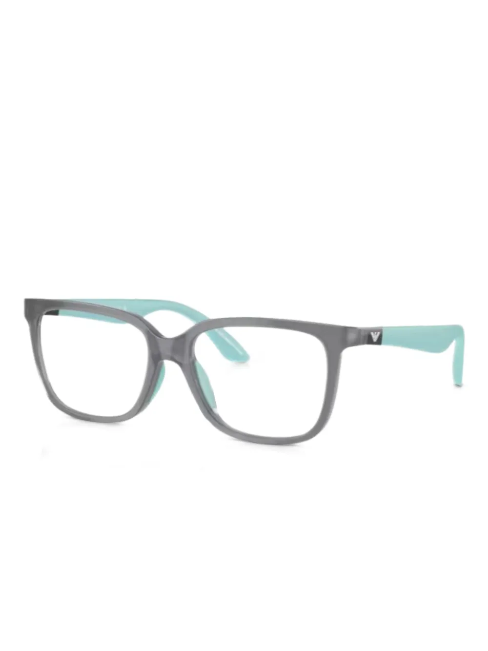 Emporio Armani Brille mit eckigem Gestell - Grau