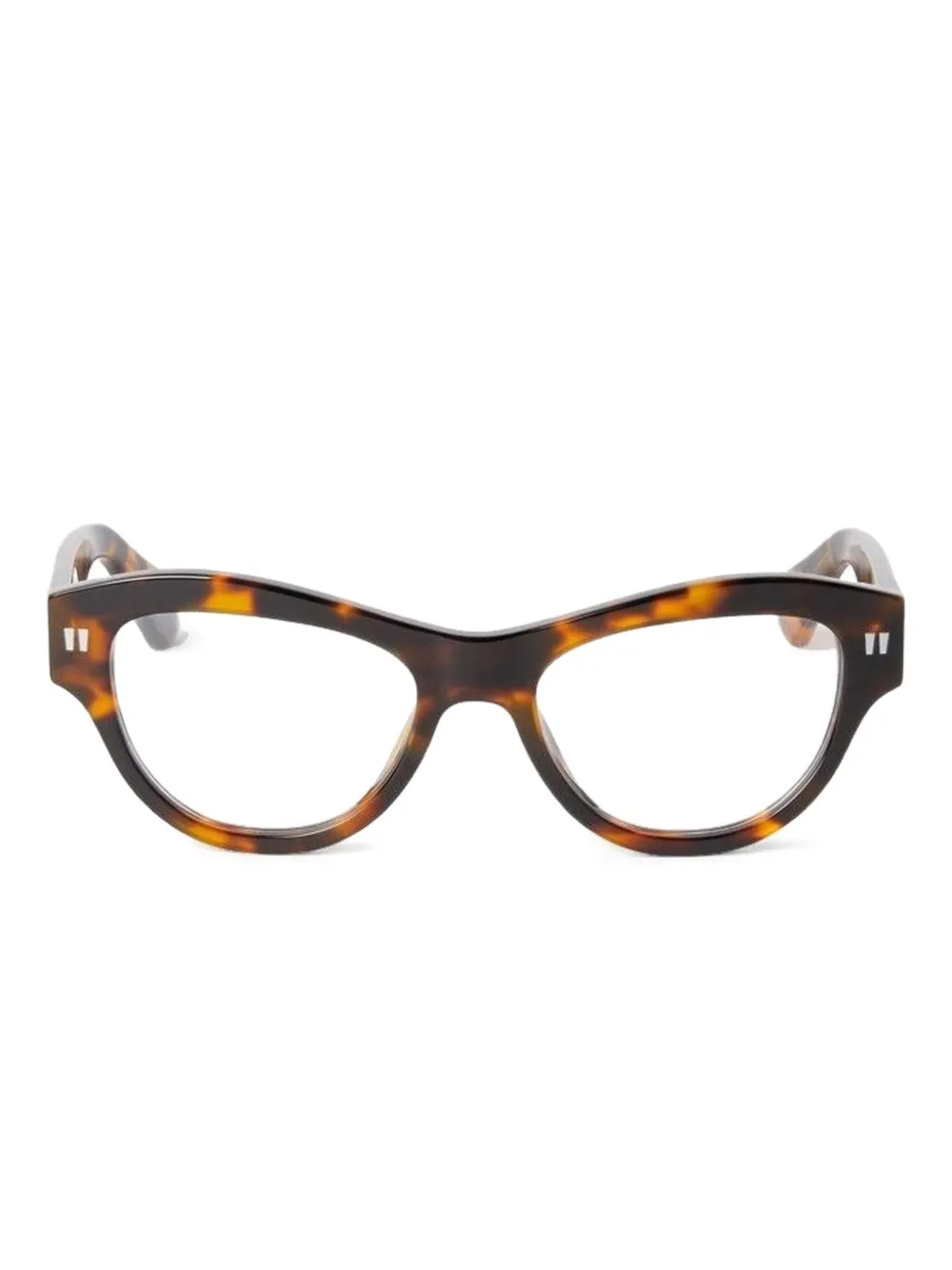 Off-White Eyewear キャットアイ眼鏡フレーム - ブラウン Off-White Eyewear キャットアイ眼鏡フレーム - ブラウン