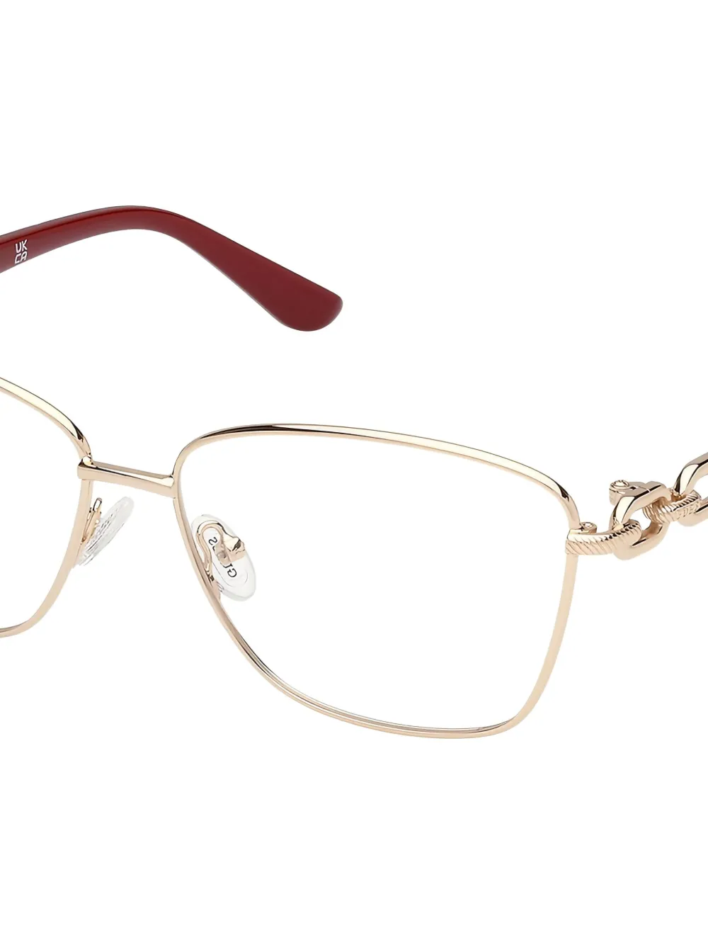GUESS EYEWEAR Bril verfraaid met ketting Goud
