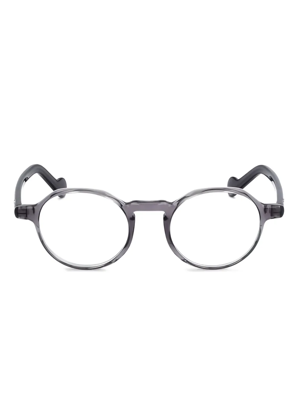 Moncler Eyewear Bril met rond montuur Grijs