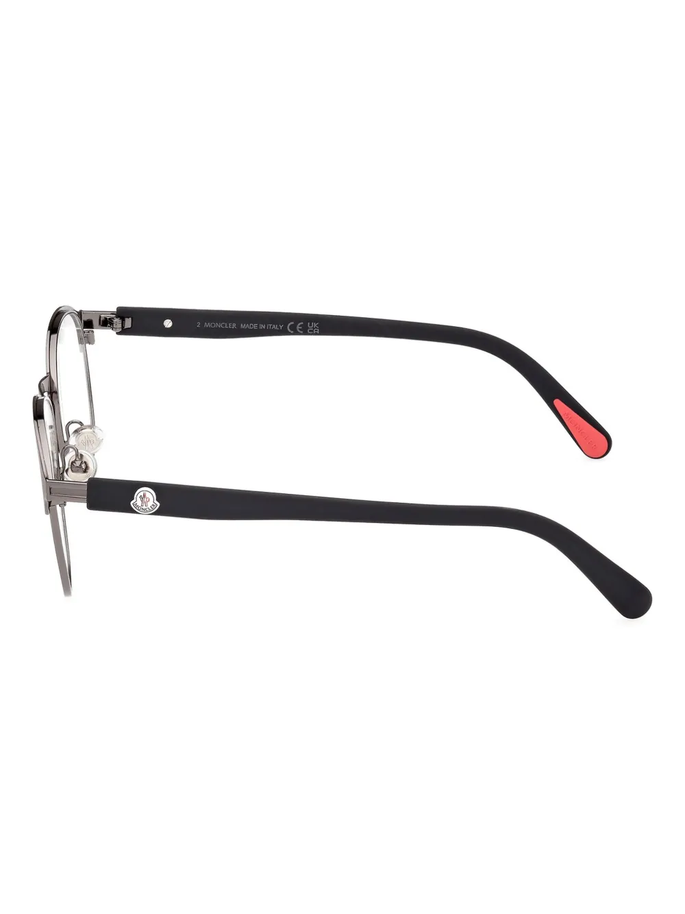 Moncler Eyewear Bril met rond montuur Zwart