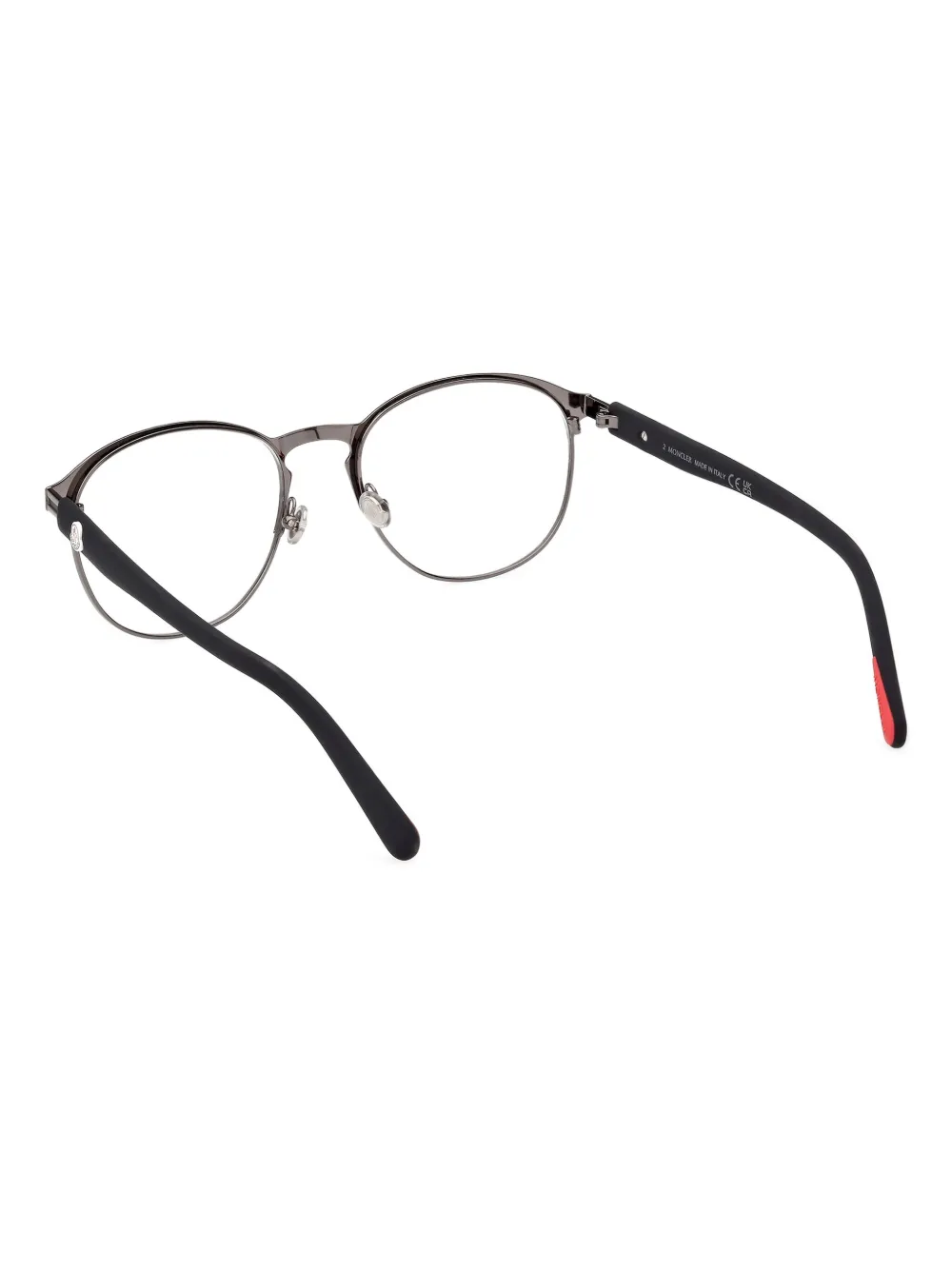 Moncler Eyewear Bril met rond montuur Zwart