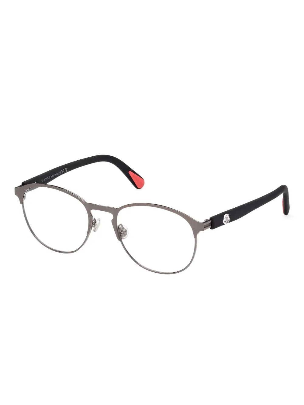 Moncler Eyewear Bril met rond montuur Zwart