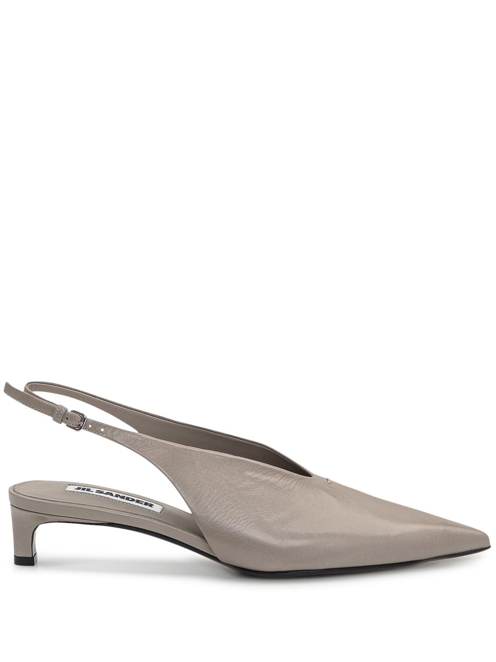 Jil Sander 45mm slingback leather pumps Neutrals