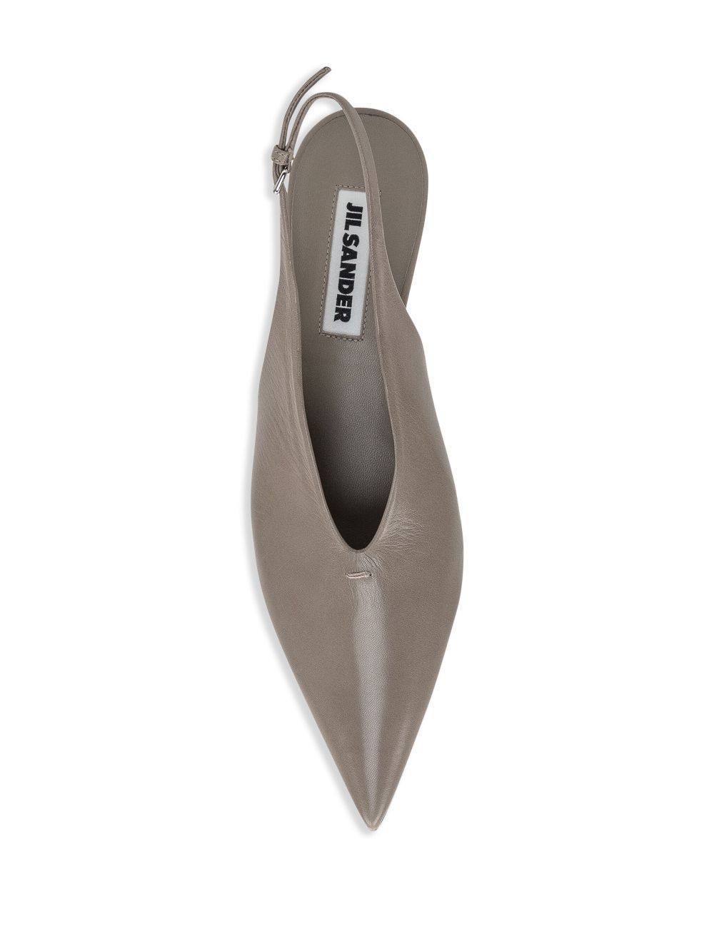 Jil Sander 45mm slingback leather pumps Neutrals