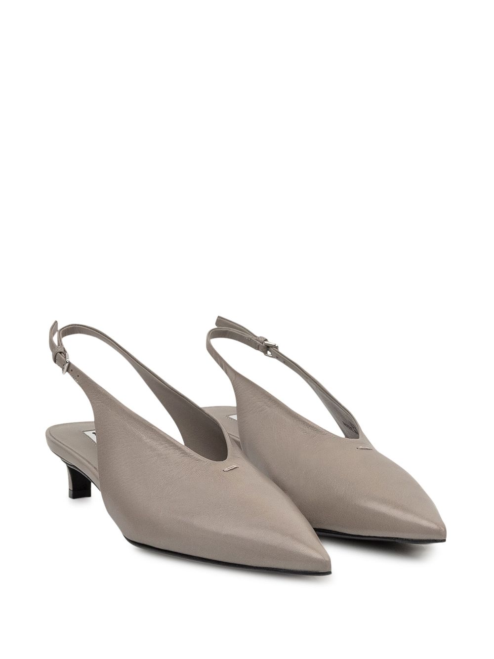 Jil Sander 45mm slingback leather pumps - Neutrals