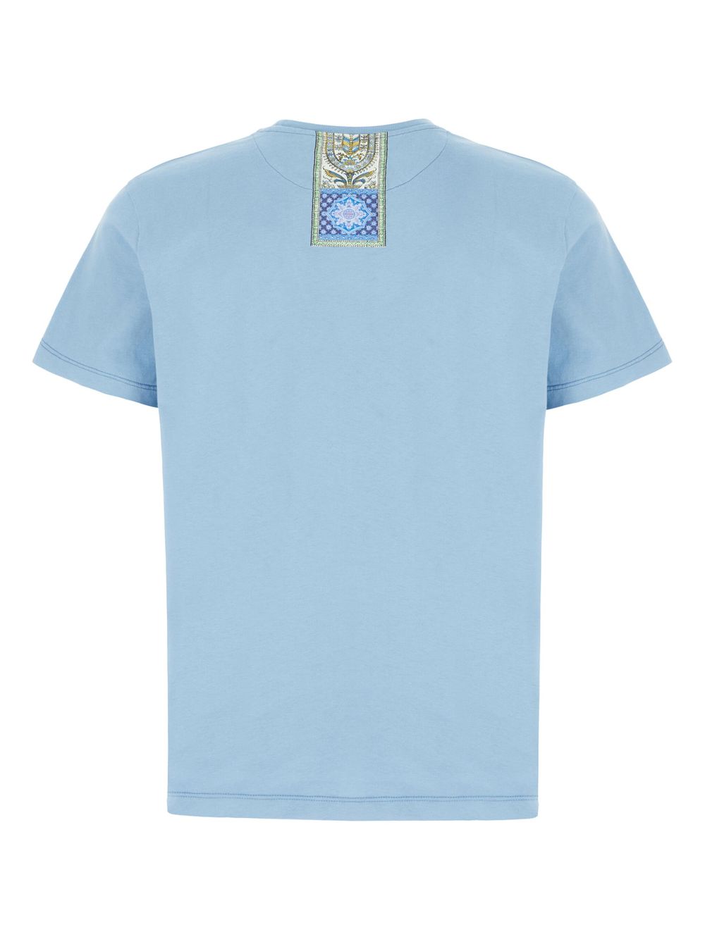 ETRO logo-embroidered T-shirt - Blauw