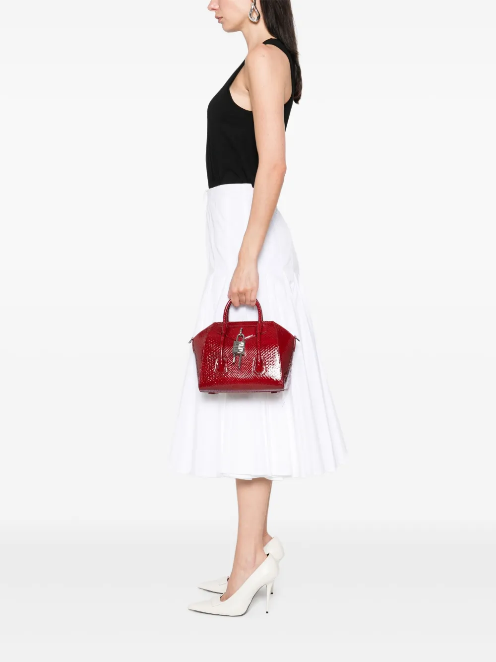 Givenchy Antigona mini-shopper met slot - Rood