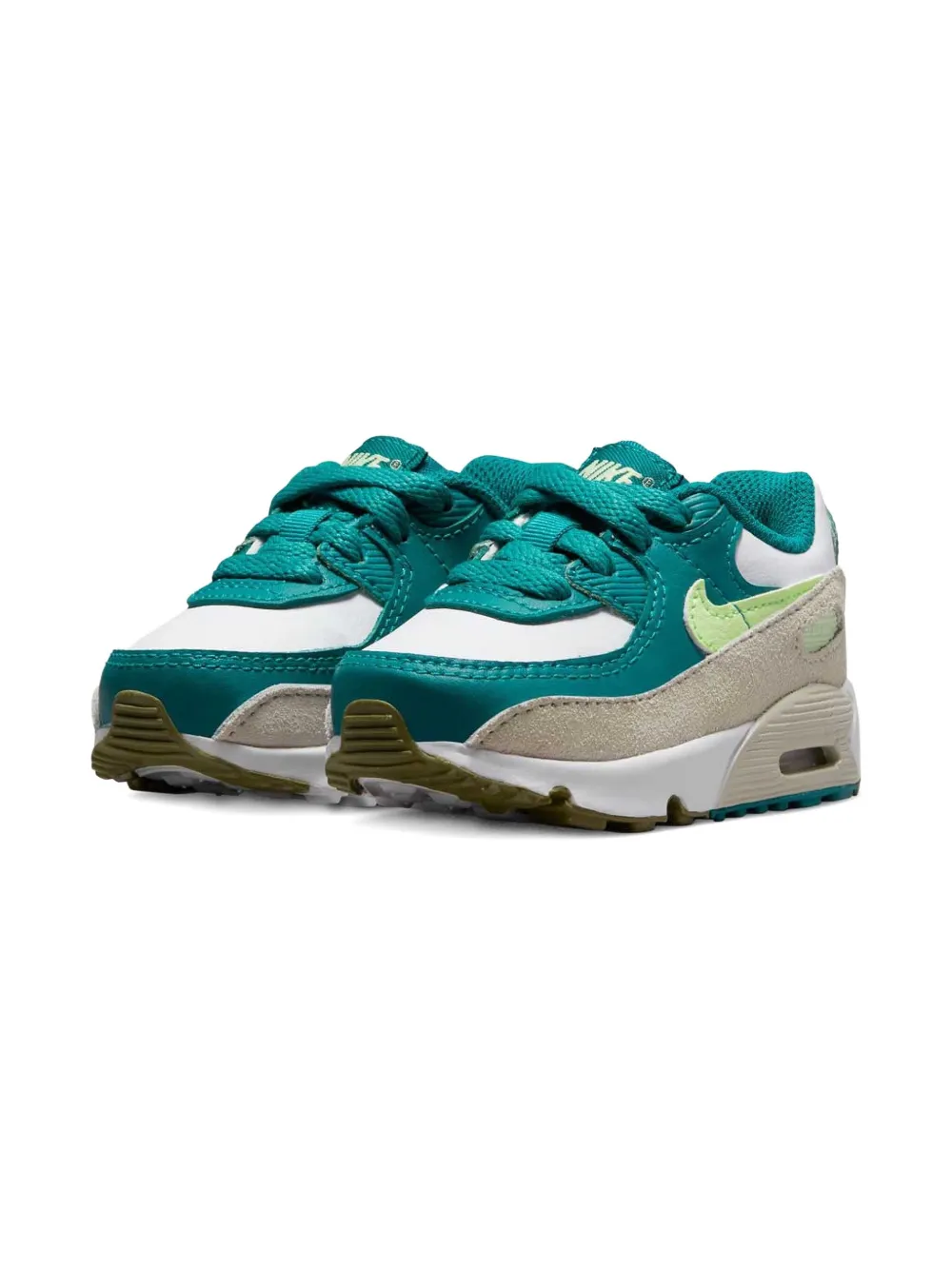 Nike Kids Air Max 90 "White Bright Spruce Phantom" sneakers