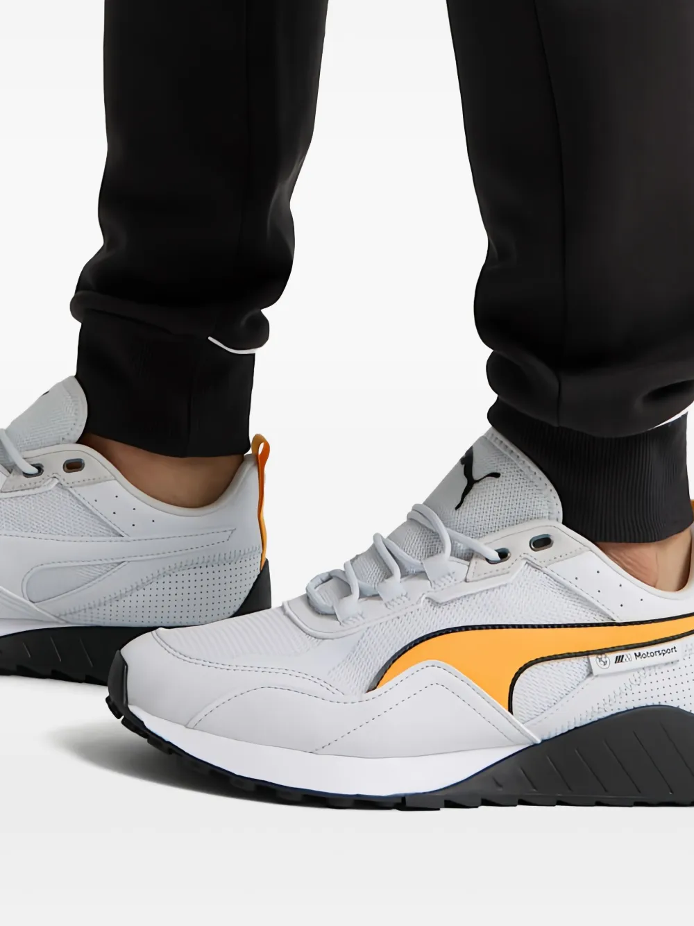 PUMA x BMW Motorsport SpeedFusion 2.0 "Silver Mist Tangerine" sneakers Grey